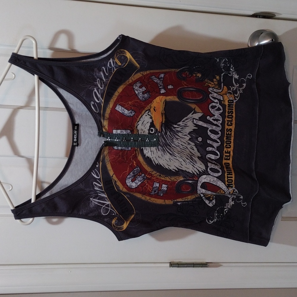 Sheilay Harley Davidson tank style top.